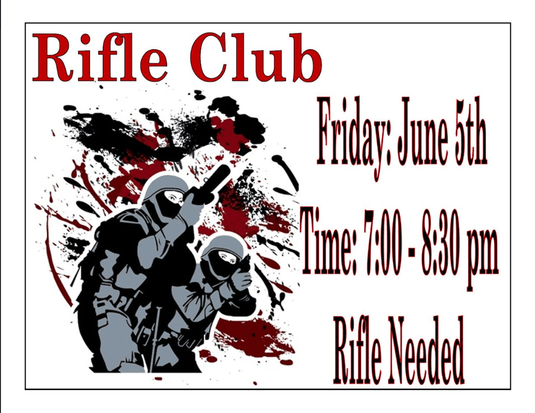 Rifle Club at Diaz Martial Arts on Friday June 5